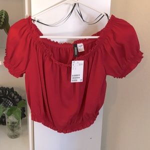H&M crop blouse brand new size L